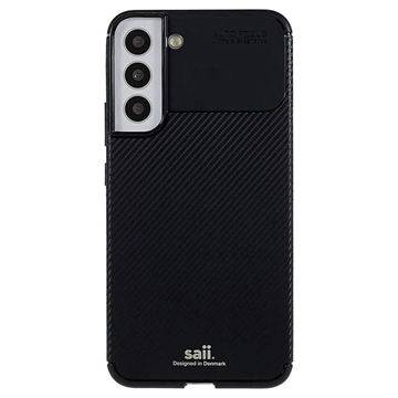 Husă TPU Samsung Galaxy S22+ 5G - Saii Fibra de Carbon - Negru