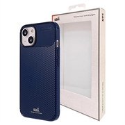 Husă TPU iPhone 13 Mini - Saii Fibra de Carbon - Albastru