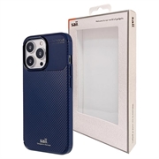 Husă TPU iPhone 13 Pro Max - Saii Fibra de Carbon - Albastru