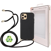 Husă Biodegradabil Cu Șnur iPhone 11 Pro - Saii Eco Line - Negru