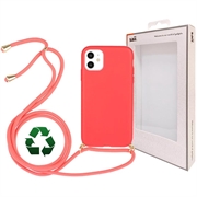 Husă Biodegradabil Cu Șnur iPhone 11 - Saii Eco Line - Roșu