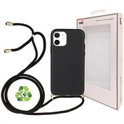 Husă Biodegradabil Cu Șnur iPhone 12 Mini - Saii Eco Line - Negru