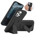Husă Silicon cu Bandă de Mână iPhone 13 Pro - Saii - Negru