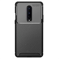 Husă TPU Subțire OnePlus 8 - Saii - Fibră Carbon - Negru