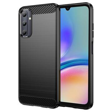 Husă TPU Brushed Samsung Galaxy A05s - Fibră de Carbon - Negru