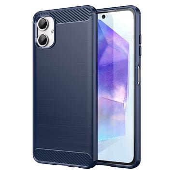 Husă TPU Brushed Samsung Galaxy A06 - Fibră de Carbon - Albastru
