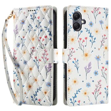 Samsung Galaxy A07 4G Husă portofel cu motive florale rombice