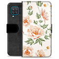 Husă Portofel Premium - Samsung Galaxy A12 - Floral