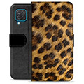 Husă Portofel Premium - Samsung Galaxy A12 - Leopard