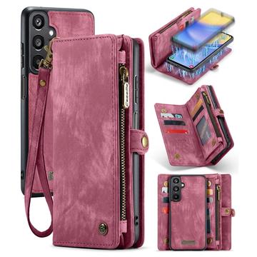 Husă Portofel Samsung Galaxy A15 - Caseme 008 2-în-1 Multifunctional - Roșu