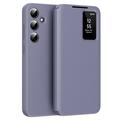 Husa portofel Samsung Galaxy A16 Smart Clear View cu slot pentru card - Gri Violet