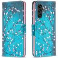 Husă Portofel Samsung Galaxy A16 - Wonder - Flori Albe