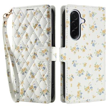 Samsung Galaxy A17/A26 Husă portofel cu motive florale rombice