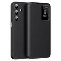 Husă Flip Samsung Galaxy A17 Smart Clear View cu slot pentru card - Negru