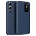 Samsung Galaxy A17 Smart Clear View Husă Flip cu slot pentru card - Safir