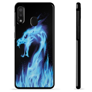 Capac Protecție - Samsung Galaxy A20e - Dragon din Foc Albastru