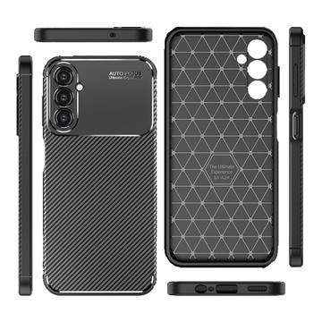 Husă TPU Samsung Galaxy A24 4G - Beetle Fibra de Carbon - Negru