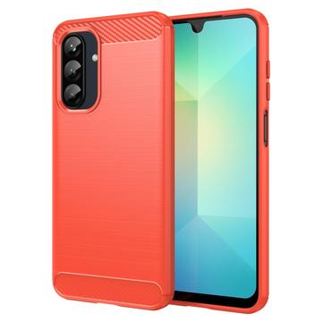 Husă TPU Brushed Samsung Galaxy A26 - Fibră de Carbon - Roșu