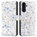Husa portofel cu magnet & suport Samsung Galaxy A26 Tech-Protect - Flori de primăvară