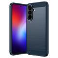 Husă TPU Brushed Samsung Galaxy A27 - Fibră de Carbon - Albastru