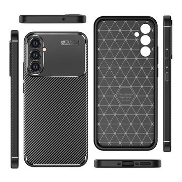 Husă TPU Samsung Galaxy A34 5G - Beetle Fibra de Carbon - Negru