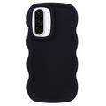 Husă TPU Samsung Galaxy A36/A56 Candy Color Wavy - Negru