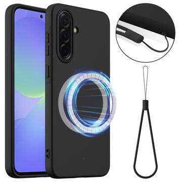 Husă Silicon Liquid Samsung Galaxy A36/A56 - Compatibila MagSafe - Negru