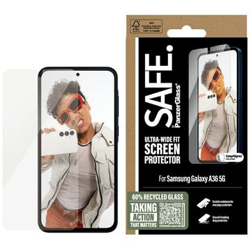 Protector de ecran din sticlă temperată Samsung Galaxy A36 PanzerGlass Safe Ultra-Wide Fit - 9H - Transparent