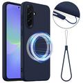 Husă Silicon Liquid Samsung Galaxy A37 - Compatibila MagSafe - Albastru Închis