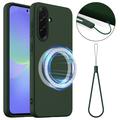 Husă Silicon Liquid  Samsung Galaxy A37 - Compatibila MagSafe - Verde Închis