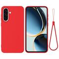 Husă din silicon lichid Samsung Galaxy A37 cu curea de mana