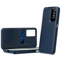 Samsung Galaxy A37 Smart Clear View Husă Flip cu slot pentru card - Safir