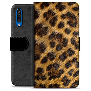 Husă Portofel Premium - Samsung Galaxy A50 - Leopard
