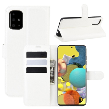 Husă Portofel Cu Închidere Samsung Galaxy A51 5G - Alb