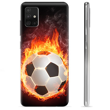 Husă TPU - Samsung Galaxy A51 - Fotbal în Flăcări