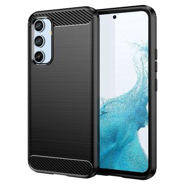 Husă TPU Periat Samsung Galaxy A54 5G - Fibră De Carbon - Negru