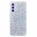 Husă TPU Samsung Galaxy A54 5G - Glitter Flakes - Argintiu