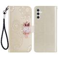 Samsung Galaxy A54 5G Owl Owl Rhinestone Wallet Case