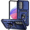 Husă Hibridă Samsung Galaxy A54 5G cu Inel Rotativ cu Ecran pentru Cameră - Albastru