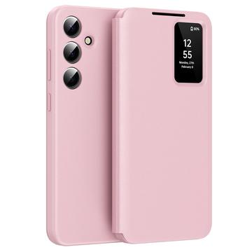 Husă Flip Samsung Galaxy A55 Smart Clear View cu slot pentru card