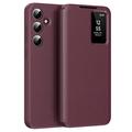 Samsung Galaxy A55 Smart Clear View Husă Flip cu slot pentru card