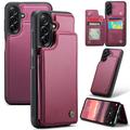 Samsung Galaxy A56 Caseme C22 Case RFID Card Wallet - roșu