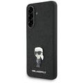 Husă Samsung Galaxy A56 Karl Lagerfeld Fixed Glitter Metal Ikonik - negru