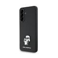 Husă Samsung Galaxy A56 Karl Lagerfeld Saffiano Metal Karl and Choupette - negru