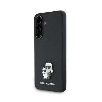 Husă Samsung Galaxy A56 Karl Lagerfeld Saffiano Metal Karl and Choupette - negru