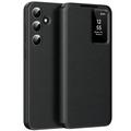 Husă Flip Samsung Galaxy A56 Smart Clear View cu slot pentru card - Negru