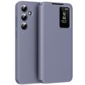 Husa portofel Samsung Galaxy A56 Smart Clear View cu slot pentru card - Gri Violet