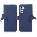 Husă Piele Portofel cu RFID Samsung Galaxy A56 - Albastru