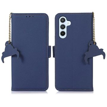 Husă Piele Portofel cu RFID Samsung Galaxy A56 - Albastru