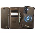 Husă portofel detașabilă 2-în-1 Samsung Galaxy A57 Caseme C49 - compatibilă MagSafe, RFID - cafea